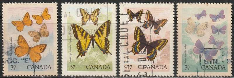 CANADA 1988 Canadian Butterflies ULH SG 1296-9