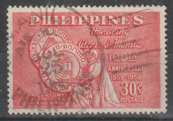 PHILIPPINES 1959 The 100th Anniversary of Manila Athenaeum (School) ULH SG 841