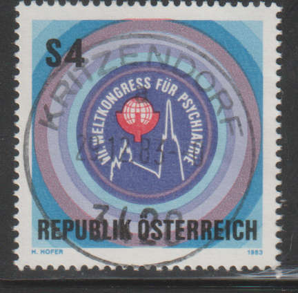 AUSTRIA 1983 The 7th World Congress of Psychiatry UNH SG 1969