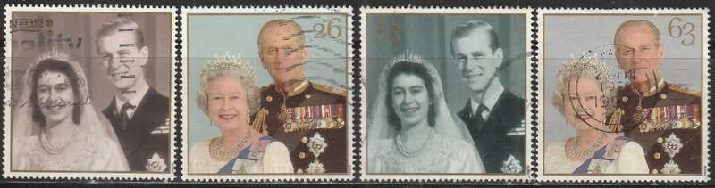 GB 1997 The 50th Anniversary of the Wedding of Queen Elizabeth II and Prince Philip ULH SG 2011-4