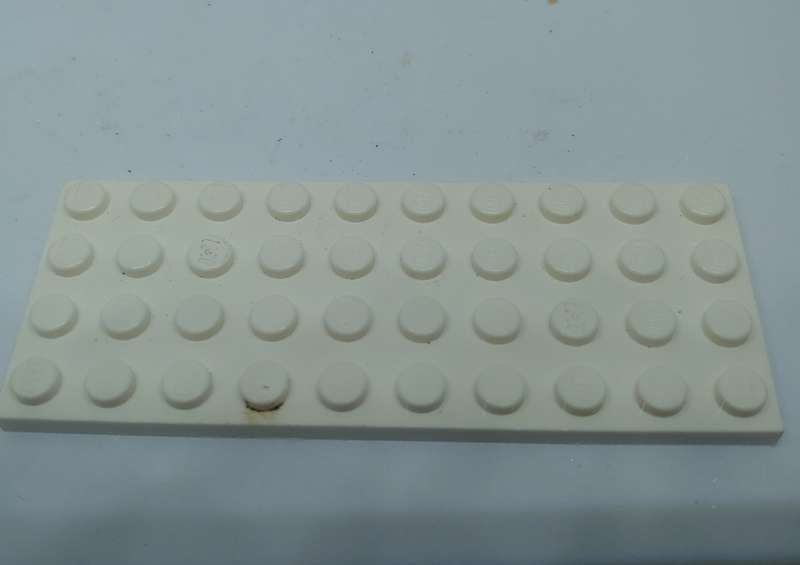 LEGO PLATE (U) 4X10 WHITE PLATE