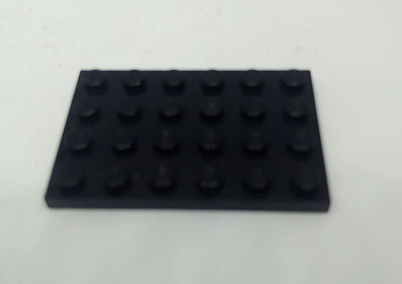 LEGO PLATE (U) 4X6 BLACK PLATE