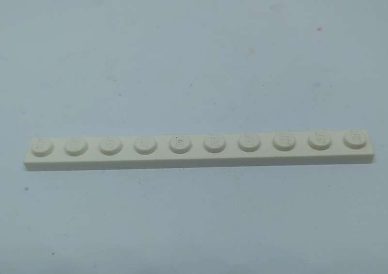 LEGO PLATE (U) 1X10 WHITE PLATE