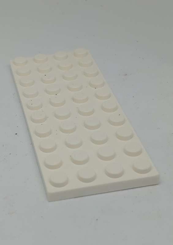 ORIGINAL LEGO (U) 4X10 PLATE WHITE