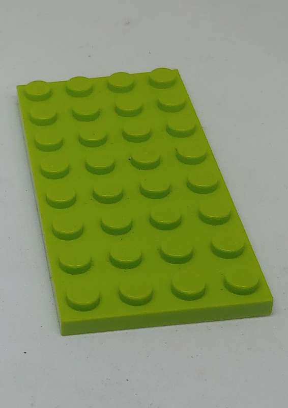 ORIGINAL LEGO (U) 4X8 PLATE LIME GREEN