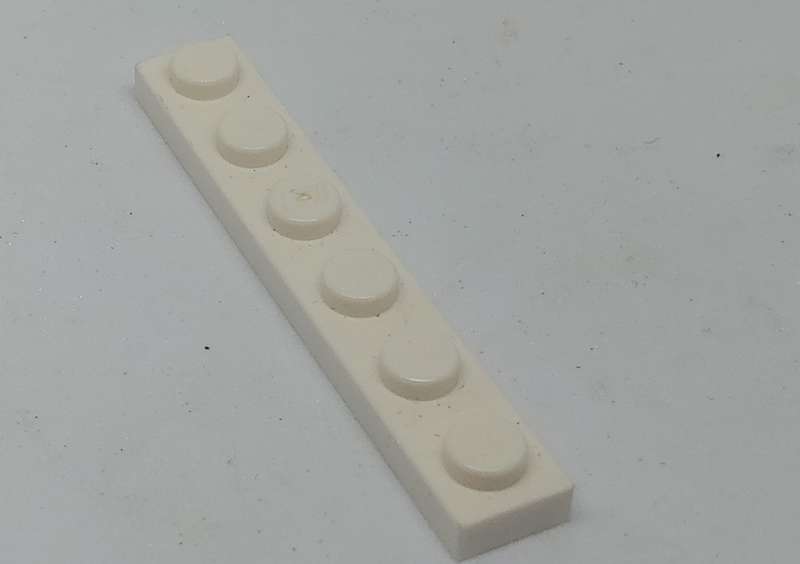 Lego (U) ~ Plate 1 x 6 ~ [White]
