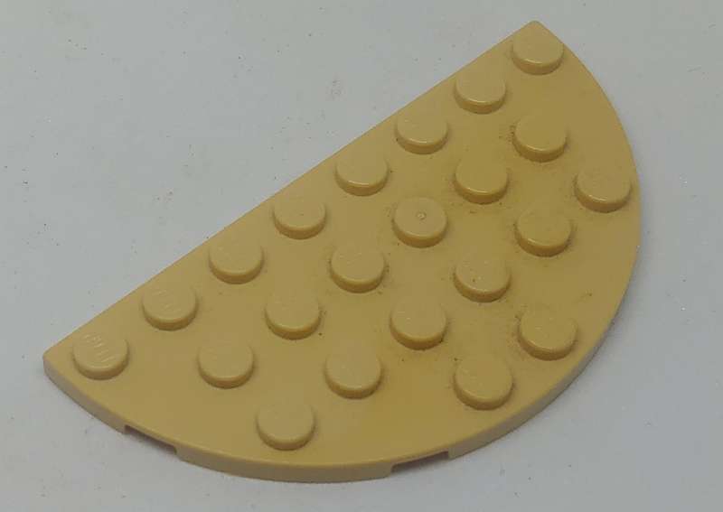 Lego (U) ~ Plate Round Half 4 x 8 ~ [TAN]