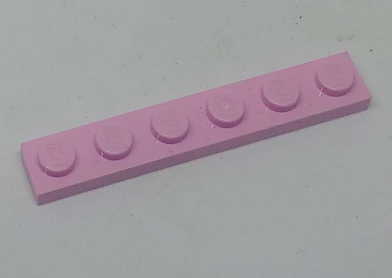 Lego (U) ~ Plate 1 x 6 ~ [PINK]