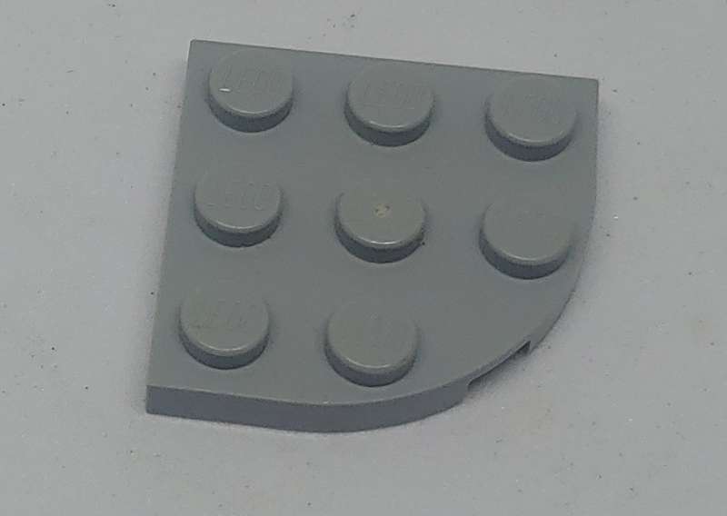 Lego (U) ~ Plate Round Corner 3 x 3 ~ [GREY]