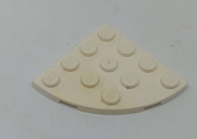 Lego (U) ~ Plate Round Corner 4 x 4 ~ [WHITE]