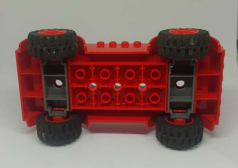 ORIGINAL LEGO VEHICLE BASE 6X16X3 WITH WHEEL ATACHED