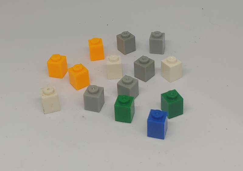 LEGO COMPATABLE BLOCKS 14 1X1 BASIC BLOCKS