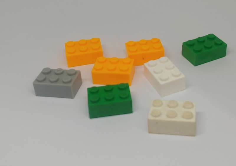 LEGO COMPATABLE BLOCKS 8 2X3 BASIC BLOCKS