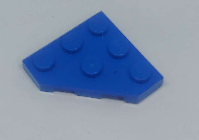 ORIGINAL NINJAGO LEGO Wedge, Plate 3x3 Cut Corner BLUE