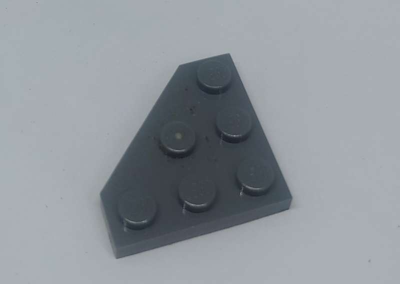 ORIGINAL NINJAGO LEGO Wedge, Plate 3x3 Cut Corner DARK GREY