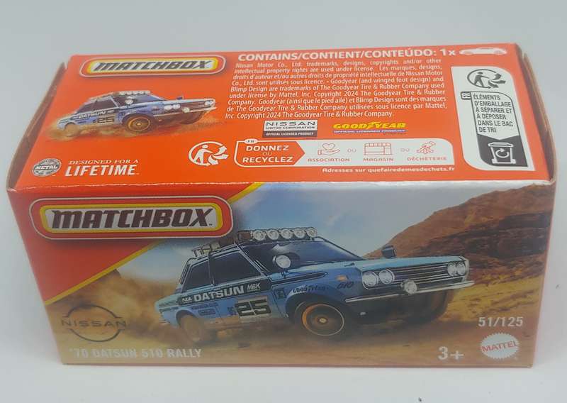 MATCHBOX 70 DATSUN 510 RALLY MINT IN BOX