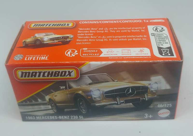 MATCHBOX 1963 MERCEDES BENZ 230SL MINT IN BOX