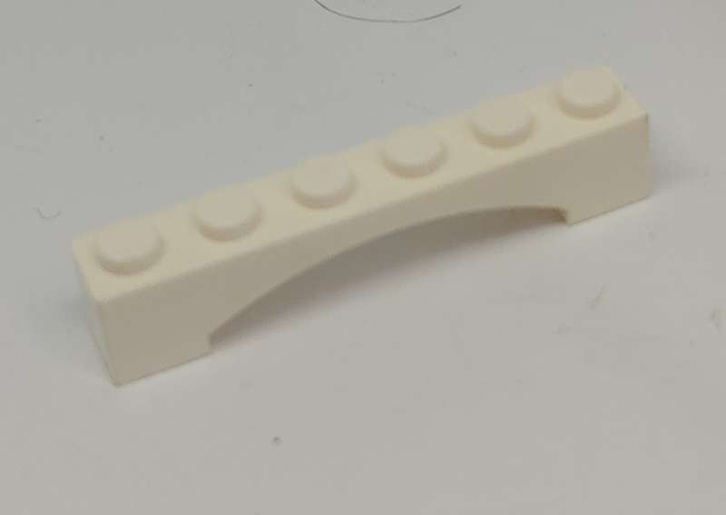 ORIGINAL LEGO (USED) ~ Arch 1 x 6 Raised Arch ~ WHITE