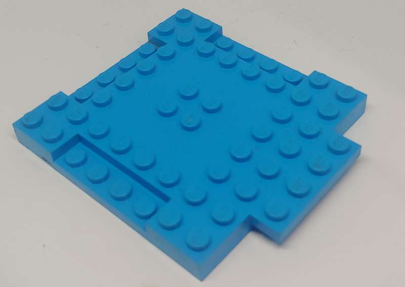 ORIGINAL LEGO (USED) Plate  8 x 9 MODIFIED ~  AZURE