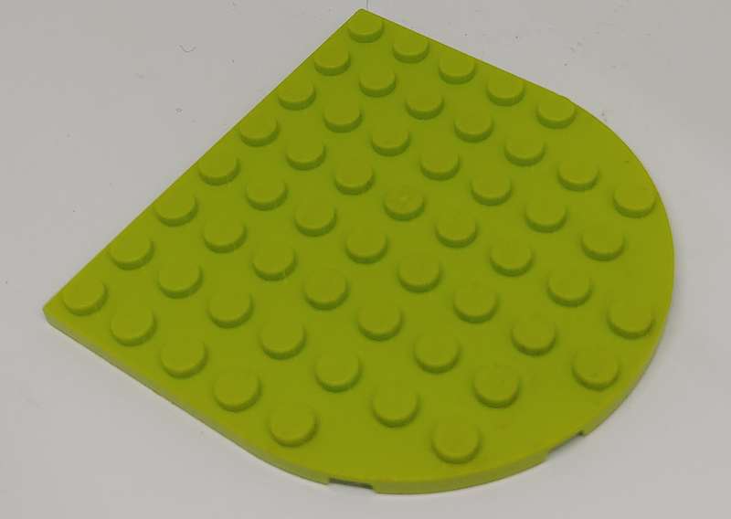 ORIGINAL LEGO (USED) Plate, Round 8 x 8 Rounded End LIME
