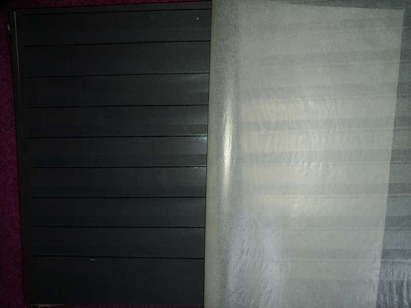 USED A4 STOCKBOOK WITH BLACK PAGES IN VERY GOOD CONDITION 24/48 PAGES