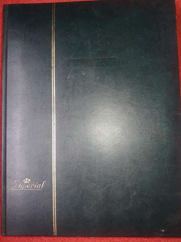 USED A4 IMPERIAL STOCK BOOK ALBUM 30/60 BLACK PAGES IN GOOD CONDITION