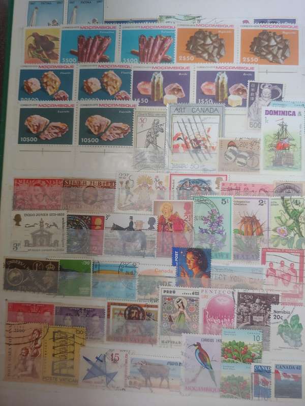 USED A4 LIGHTHOUSE STOCKBOOK LOADED WITH WORLD STAMPS 16/32 PAGES
