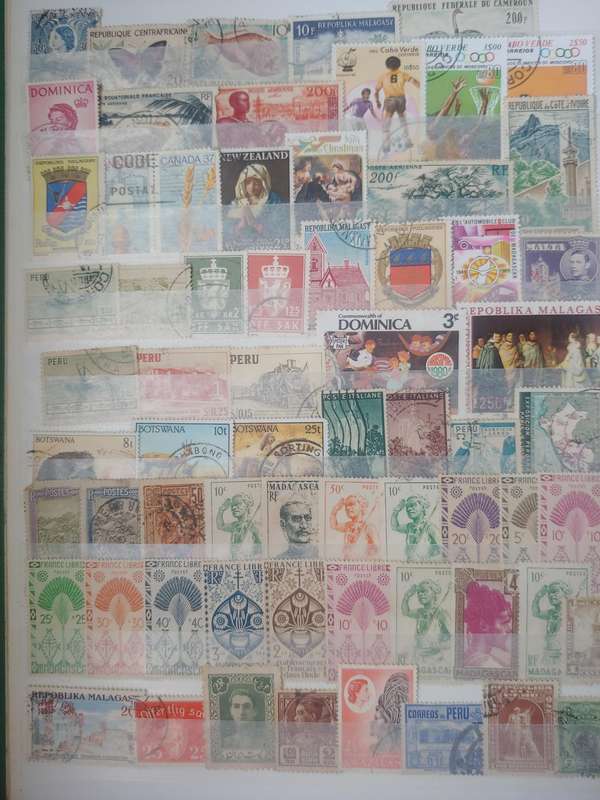 USED A4 LIGHTHOUSE STOCKBOOK LOADED WITH WORLD STAMPS 16/32 PAGES
