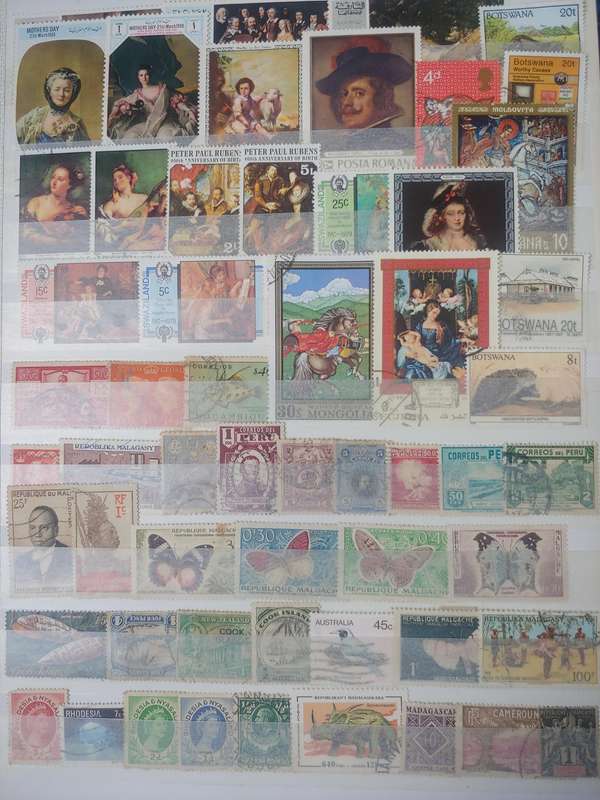 USED A4 LIGHTHOUSE STOCKBOOK LOADED WITH WORLD STAMPS 16/32 PAGES