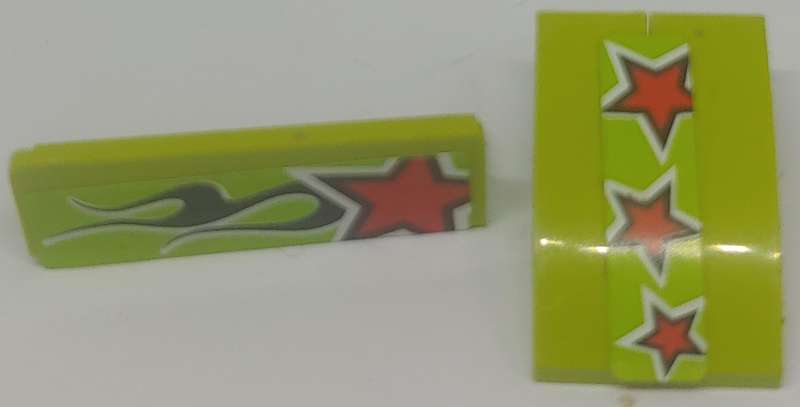 USED LEGO 2 PIECES WITH STICKERS