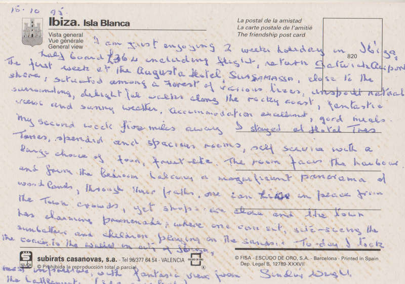 USED POST CARD