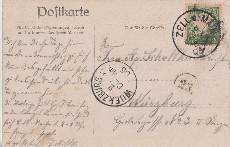 EARLY USED POST CARD BAYERN