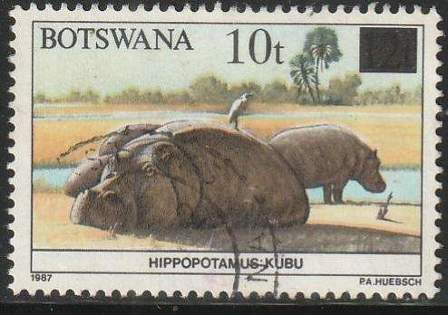 BOTSWANA 1992 Animals of Botswana Stamps of 1987 Surcharged ULH SG 726