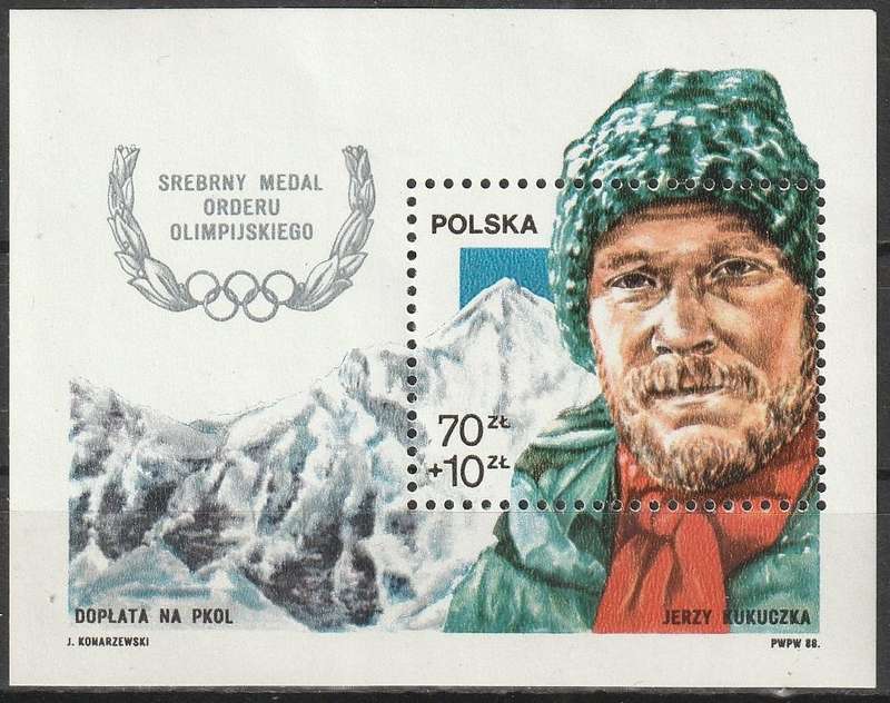 POLAND 1988 Olympic Silver Medal for Jerzy Kukuczka UMM SG 3168