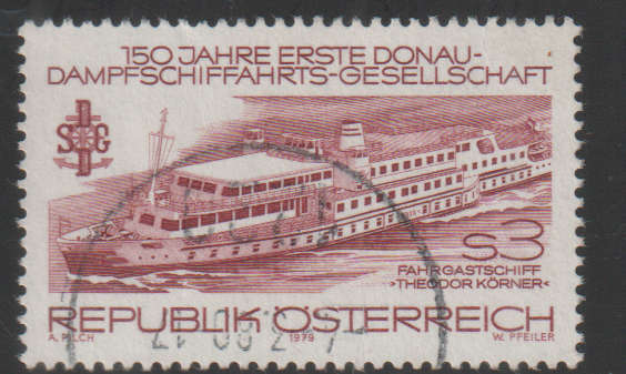AUSTRIA 1979 The 150th Anniversary of the First Danube Steam Shipping Company UNH SG 1833