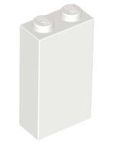 LEGO (USED) ~ Brick 1 x 2 x 3 ~ WHITE