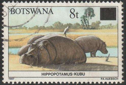 BOTSWANA 1992 Animals of Botswana Stamps of 1987 Surcharged ULH SG 725