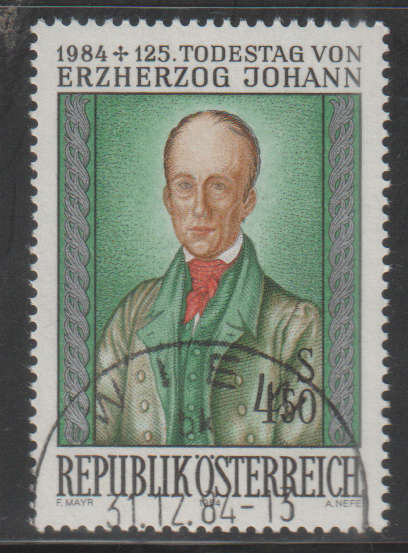 AUSTRIA 1984 The 125th Anniversary of the Death of Archduke Johann UNH SG 2016