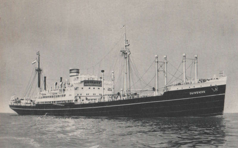 SHIPS OF THE WORLD POST CARDS SS DUIVENDYK