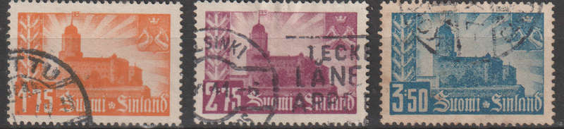 FINLAND 1941 The reconquest of Wiborg ULH  SG 349-51