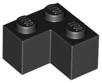 LEGO USED Brick 2 x 2 Corner BLACK