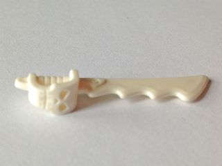 ORIGINAL NINJAGO LEGO Minifigure, Weapon Sword, Cutlass Serrated with Skull Hand Guard WHITE USED