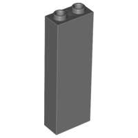 Lego (USED) ~ Brick 1 x 2 x 5 DARK BLUEISH GRAY