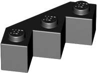 LEGO USED Brick Modified Facet 3 x 3 BLACK