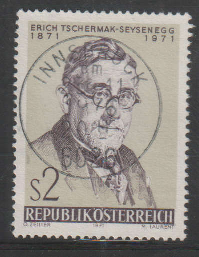 AUSTRIA 1971 The 100th Anniversary of the Birth of Dr. Erich Tschermak-Seyseneggs UNH SG 1627