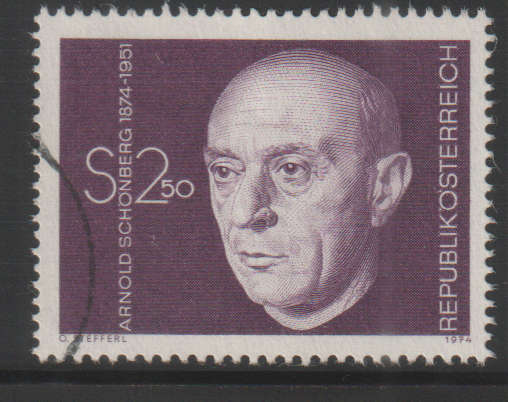 AUSTRIA 1974 The 100th Anniversary of the Birth of Arnold Schönberg UNH SG 1716