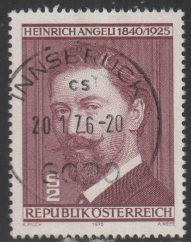 AUSTRIA 1975 The 50th Anniversary of the Death of Heinrich Angeli UNH SG 1743