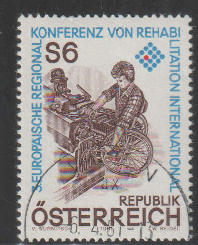 AUSTRIA 1981 The 3rd European Regional Conference - Rehabilitation International UNH SG 1895