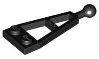 USED LEGO Plate, Modified 1 x 2 with Long Tow Ball BLACK