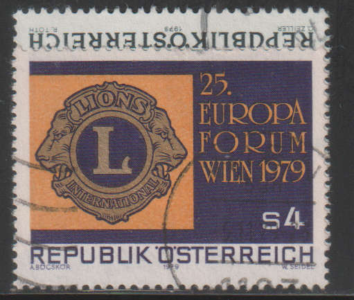 AUSTRIA 1979 The 25th European Forum of the Lions Club Vienna 1979 UNH SG 1854